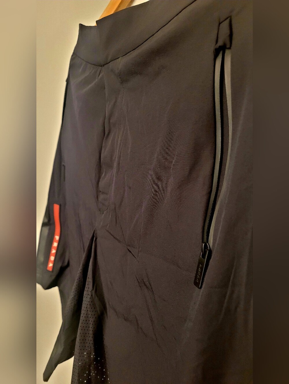 🇮🇹 Prada Black 🖤Nylon Shorts🩳 with Red Logo Panel✨️ - Picture 9 of 16